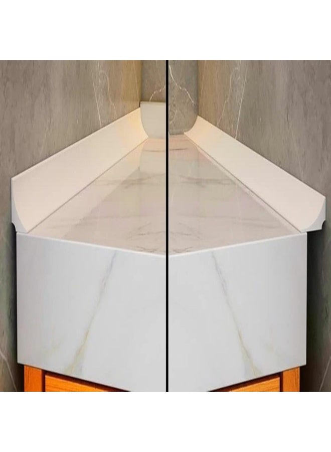 FAYET 2M Silicone Shower Water Stopper Strip, Self-Adhesive Bath and Kitchen Countertop Sealing Trim, Waterproof Floor Flood Barrier(black and white) - Image 3